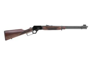 Marlin 1894 Classic 44 Magnum Lever Action Rifle has adjustable buckhorn sights.